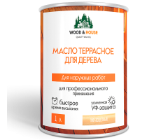 МАСЛО ТЕРРАСНОЕ ДЛЯ ДЕРЕВА WOOD & HOUSE